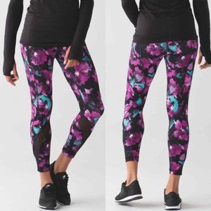 lululemon athletica Purple and Blue Patterned Leggings